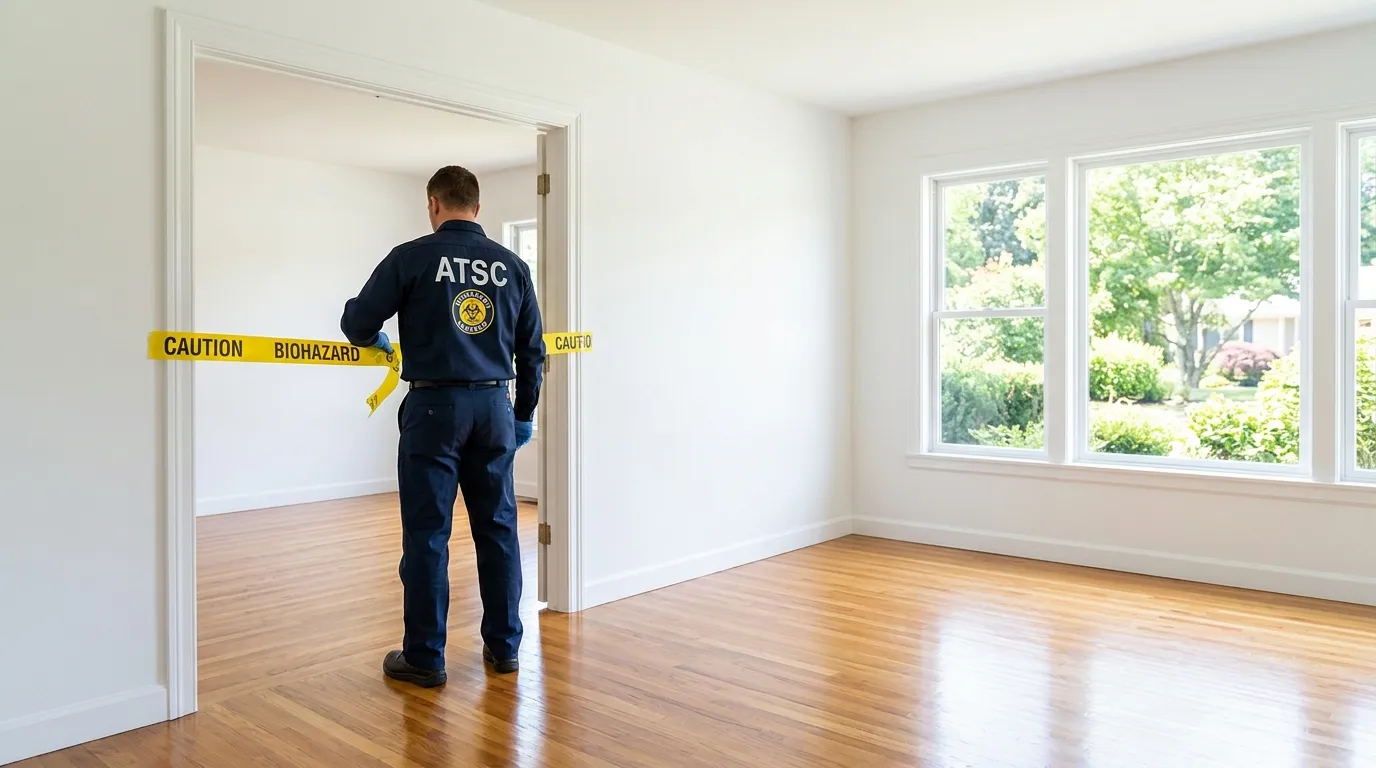 Certified biohazard cleanup crew performing Decomposition Cleanup in Douglas